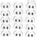 Olhos Resinados Adesivos Olhos Adesivos Resinados 1:Turminha G - 21 pares