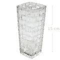 Vaso Decorativo em Vidro Transparente Quadrado - Ref. CCB-003