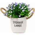 Arranjo de Flores Artificiais com Vaso de Plático e Alças de Juta Ref. CB5384