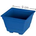 Vaso Quadrado Plástico Azul Escuro