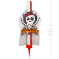 Vela Vulcão Aniversário - Pirata Caveira