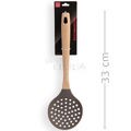 Escumadeira de Silicone Anti Risco Cabo de Bambu - Ref. Zx-B006
