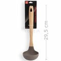 Concha Culinária de Silicone Anti Risco Cabo de Bambu - Ref. Zx-B008